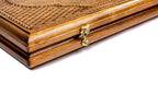 Tree Epoxy backgammon board - detail of the wood grain and finish