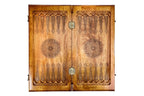 Tree Blue Epoxy backgammon board - side profile showing the craftsmanship