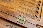 Tree Blue Epoxy backgammon board - angled view