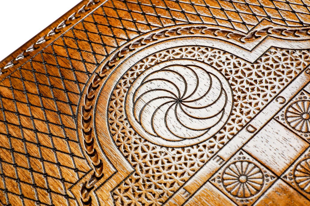 Backgammon Board - Tree With Blue Epoxy - Unumperfectus