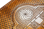 Tree Blue Epoxy backgammon board - closed cover detail