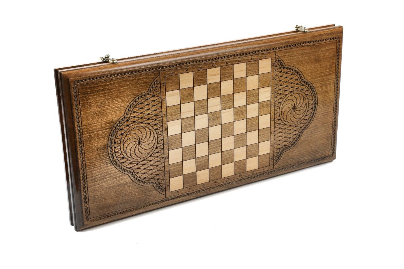 Wooden Backgammon Board Ornamental Classic 23.6" | 60 cm - Unumperfectus