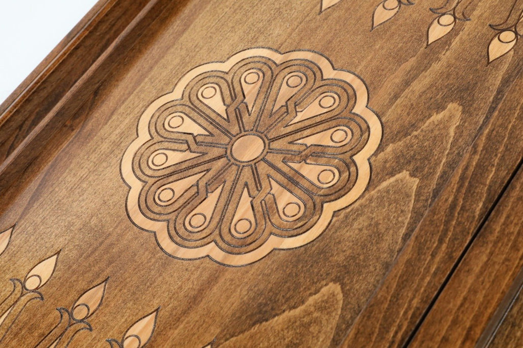 Wooden Backgammon Board Ornamental Classic 23.6" | 60 cm - Unumperfectus