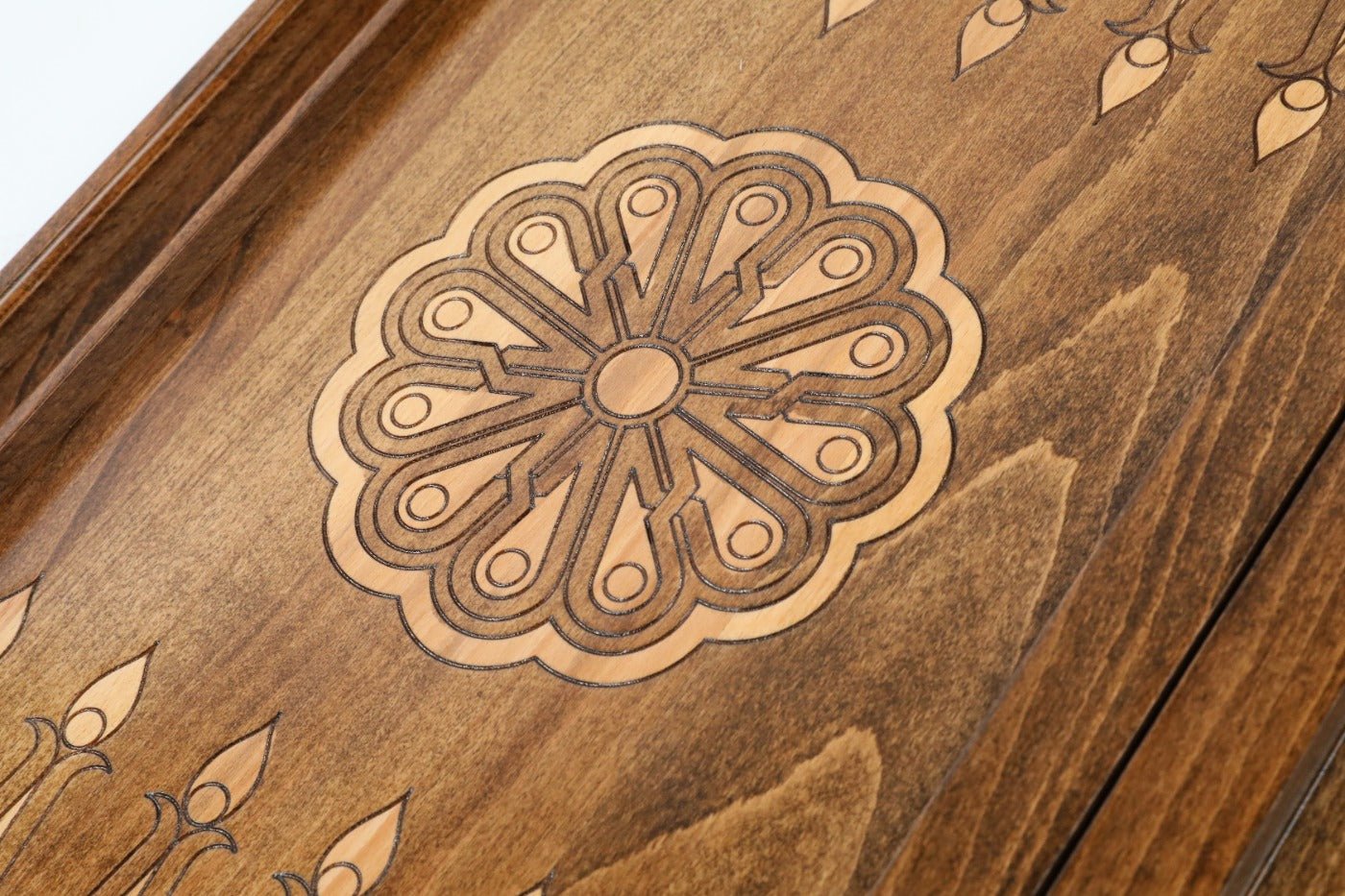 Wooden Backgammon Board Ornamental Classic 23.6" | 60 cm - Unumperfectus