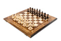 Luxury wooden chess and backgammon set, classic smooth frame, 60 cm, pieces set for play