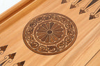 Classic backgammon board - detail of the wood grain and finish