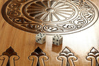 Classic backgammon board - corner detail of the board