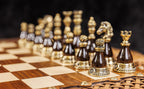 Ornamental Braid Pattern chess and backgammon set - corner detail of the board