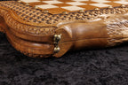 Ornamental Braid Pattern chess and backgammon set - top-down view of the board