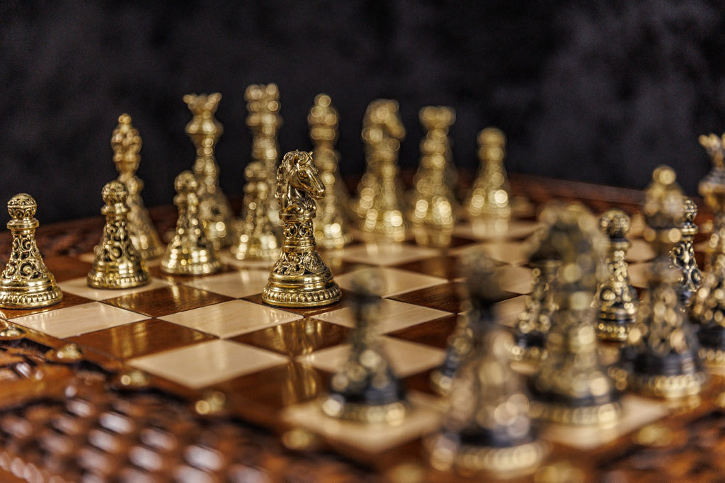 Box-Style Wooden Chess Set 60 cm | 23.6" Handmade Folding Chess Board