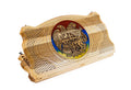 Armenia coat of arms epoxy wooden backgammon board contour outline design