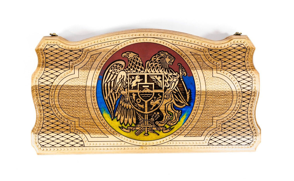 Backgammon Board - Coat of Arms of Armenia Epoxy - Unumperfectus