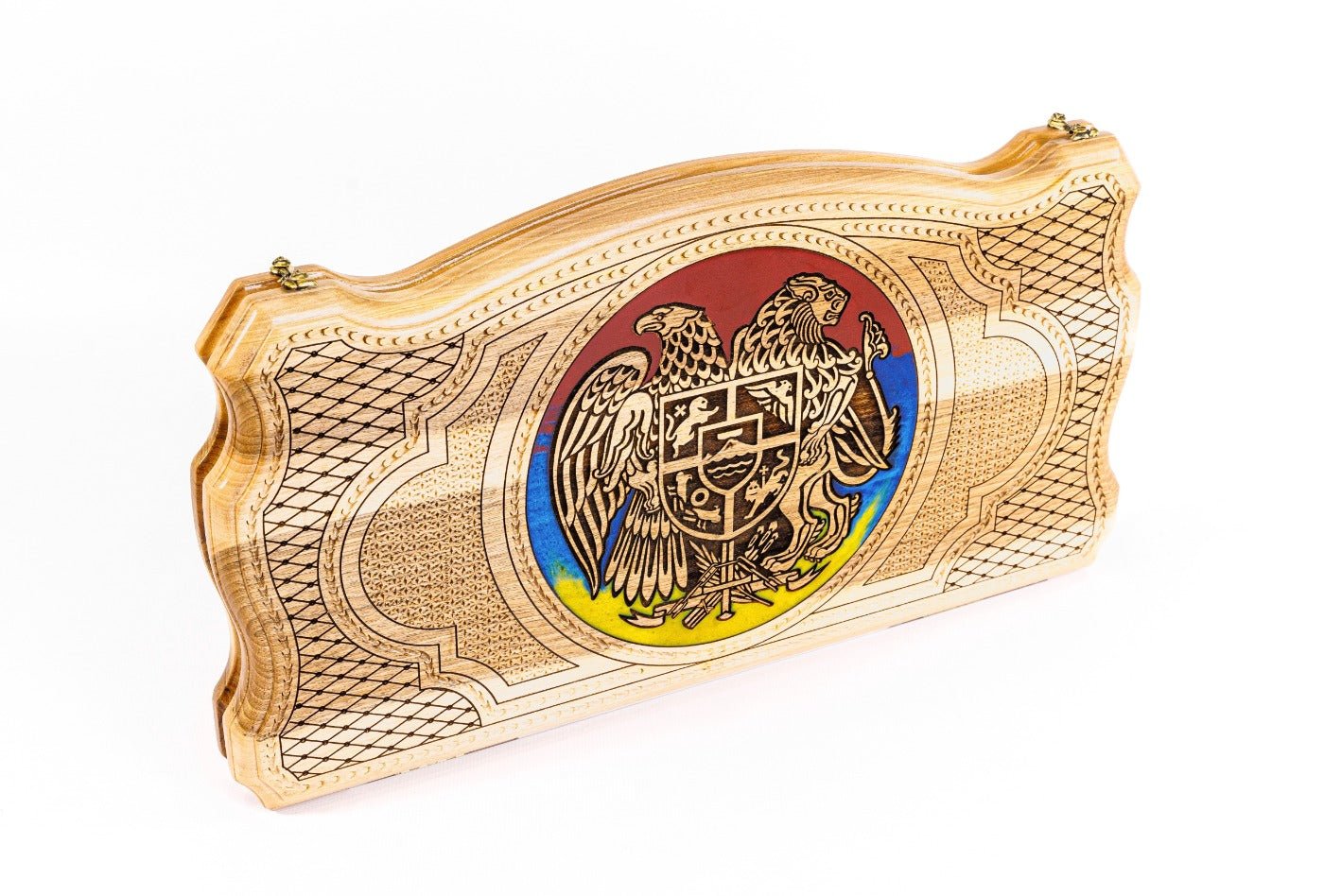 Backgammon Board - Coat of Arms of Armenia Epoxy - Unumperfectus