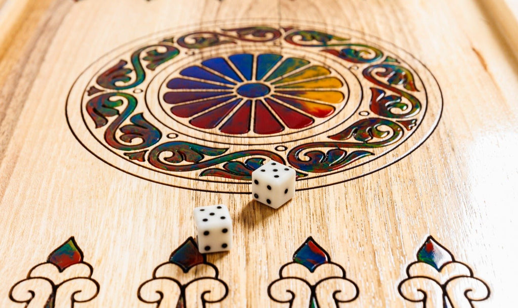 Backgammon Board - Coat of Arms of Armenia Epoxy - Unumperfectus