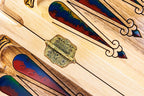Coat of Arms of Armenia Epoxy backgammon board - angled view