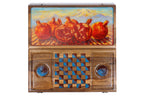 Painting Epoxy backgammon board - open board ready for play