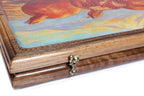 Painting Epoxy backgammon board - angled view
