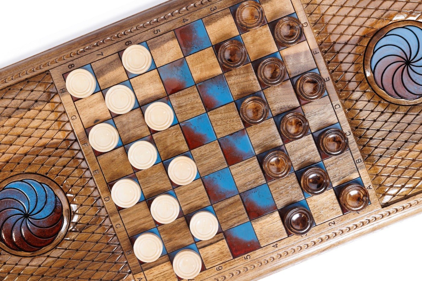 Backgammon Board - Painting & Epoxy - Unumperfectus