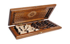 Armenian Carpet chess and backgammon set - detail of the carved border