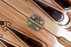 Bull Horse Epoxy backgammon board - detail of the wood grain and finish