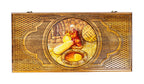 Painting backgammon board - closed cover detail