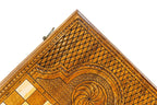 Painting backgammon board - angled view
