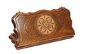 Wooden backgammon board with ornamental classic design 15.7 inch