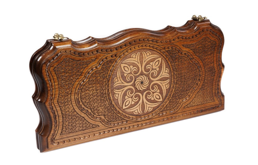 Wooden Backgammon Board Ornamental 15.7" | 40 cm - Unumperfectus