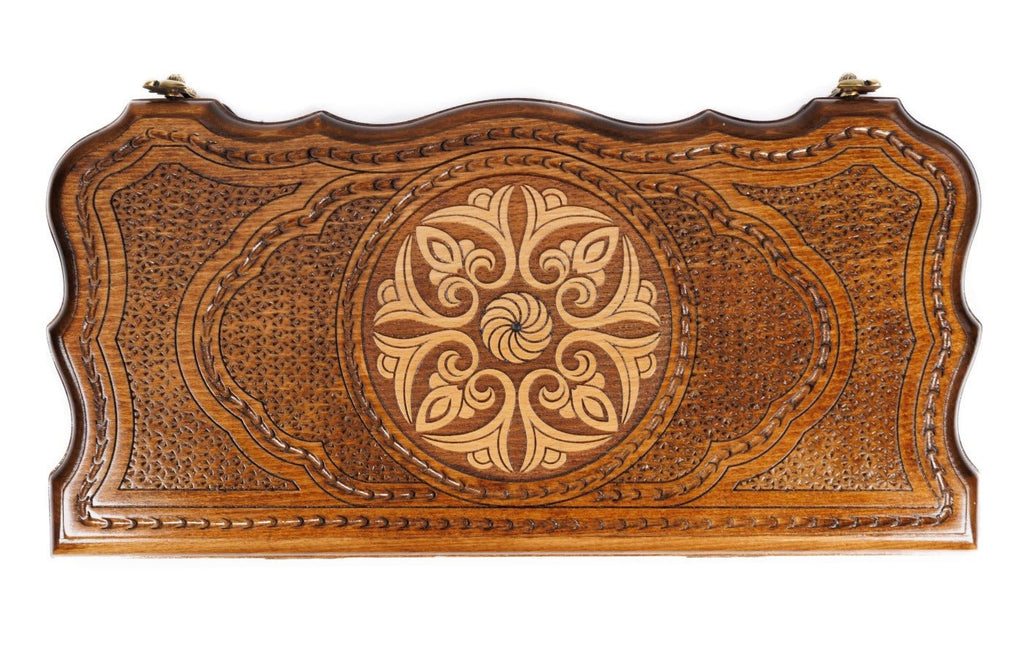 Wooden Backgammon Board Ornamental 15.7" | 40 cm - Unumperfectus
