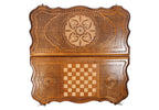 Ornamental backgammon board - side profile showing the craftsmanship