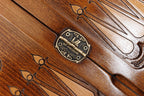 Ornamental backgammon board - close-up of the playing surface