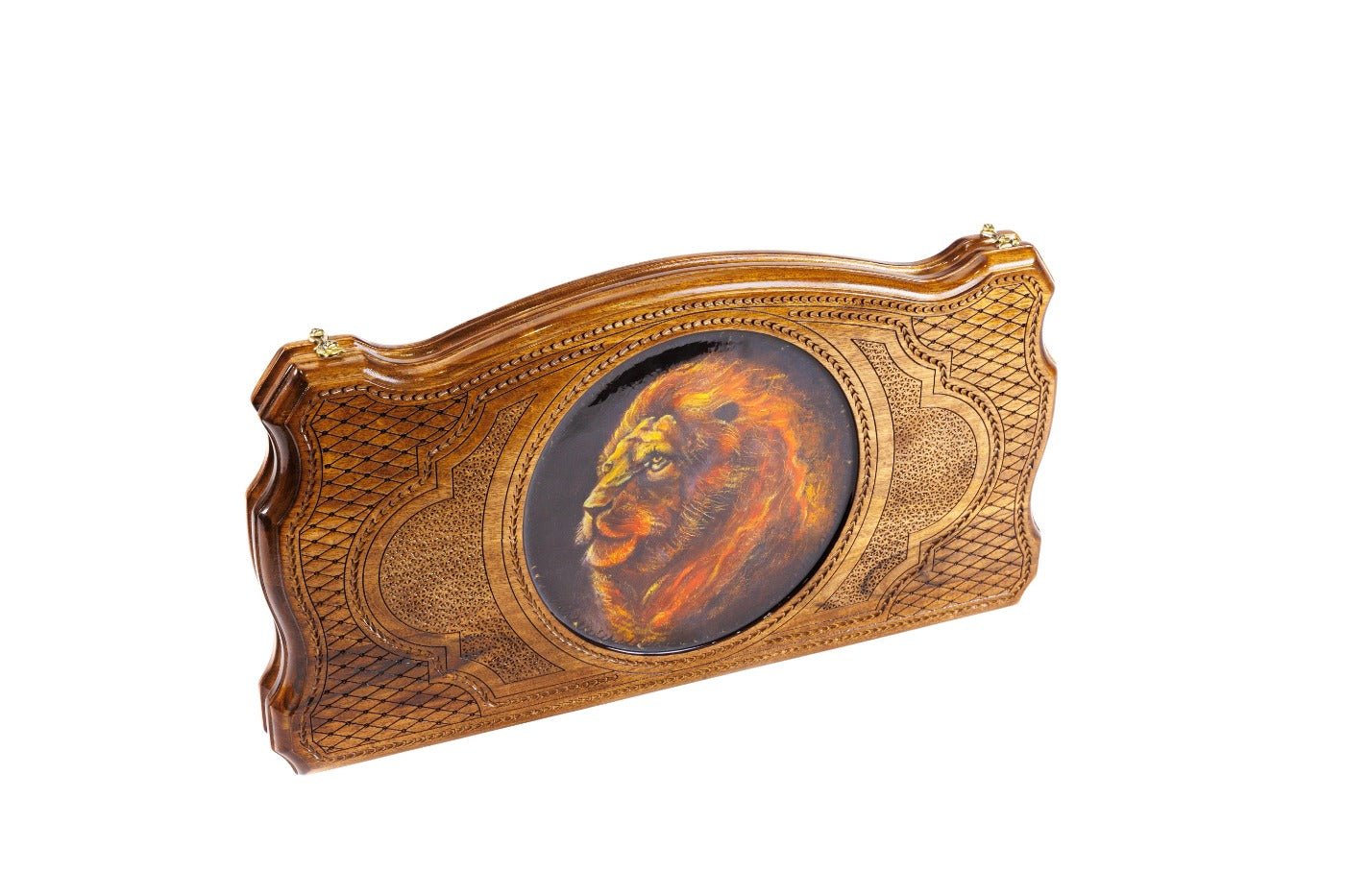 Backgammon Board - Lion With Epoxy - Unumperfectus