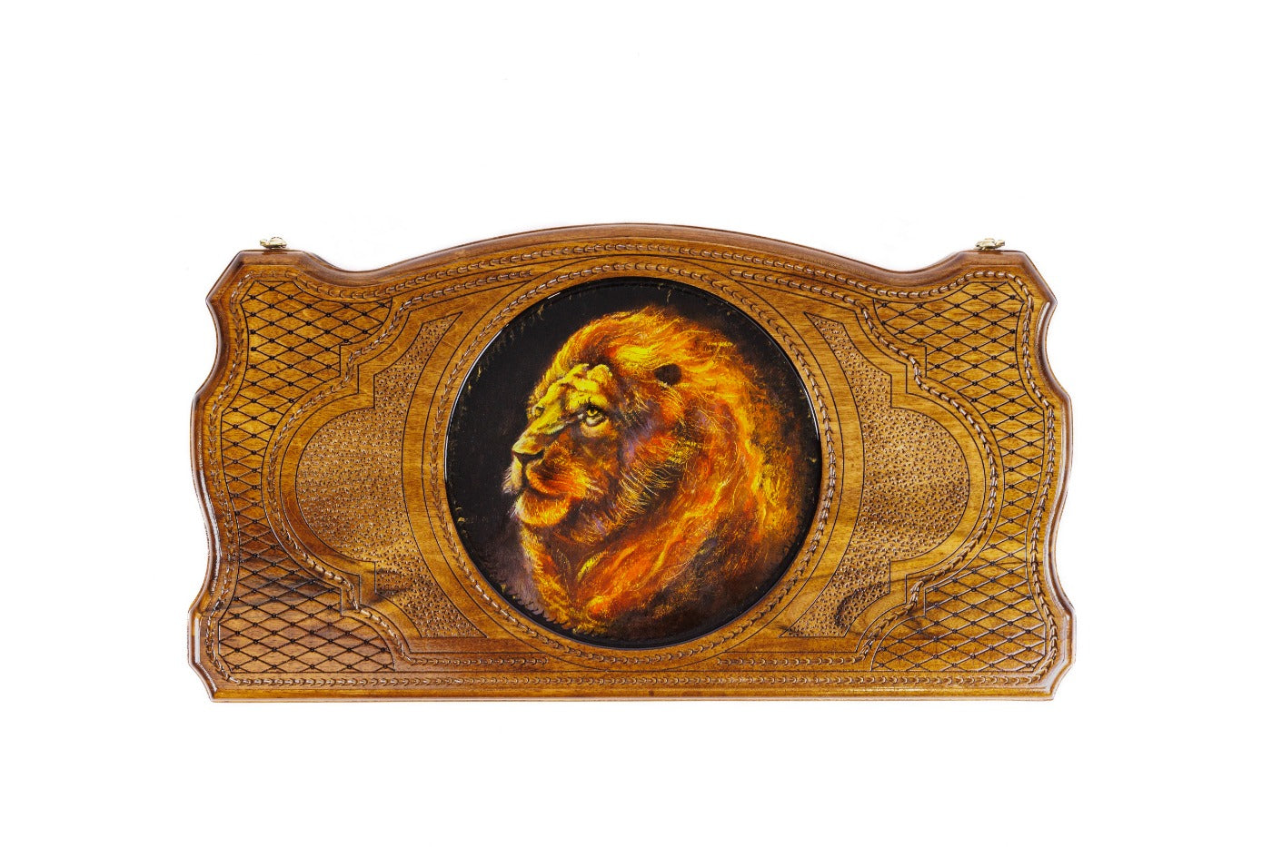 Backgammon Board - Lion With Epoxy - Unumperfectus