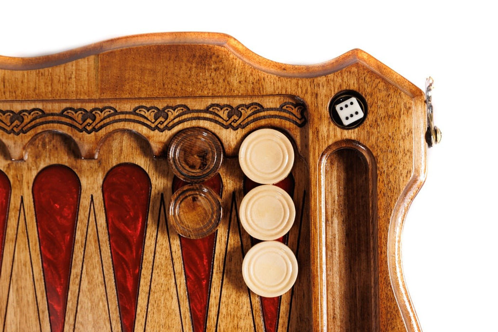 Backgammon Board - Lion With Epoxy - Unumperfectus