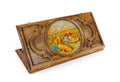 Painting epoxy wooden backgammon board handcrafted luxury design