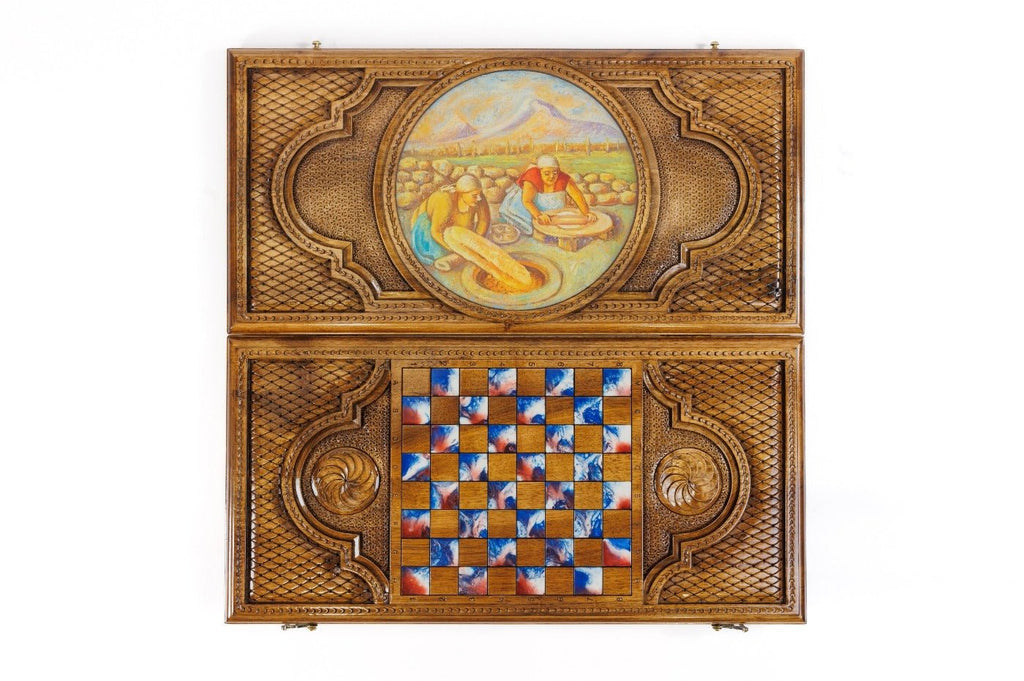 Backgammon Board - Painting & Epoxy - Unumperfectus