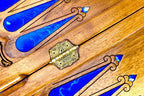 Painting Epoxy backgammon board - detail of the wood grain and finish