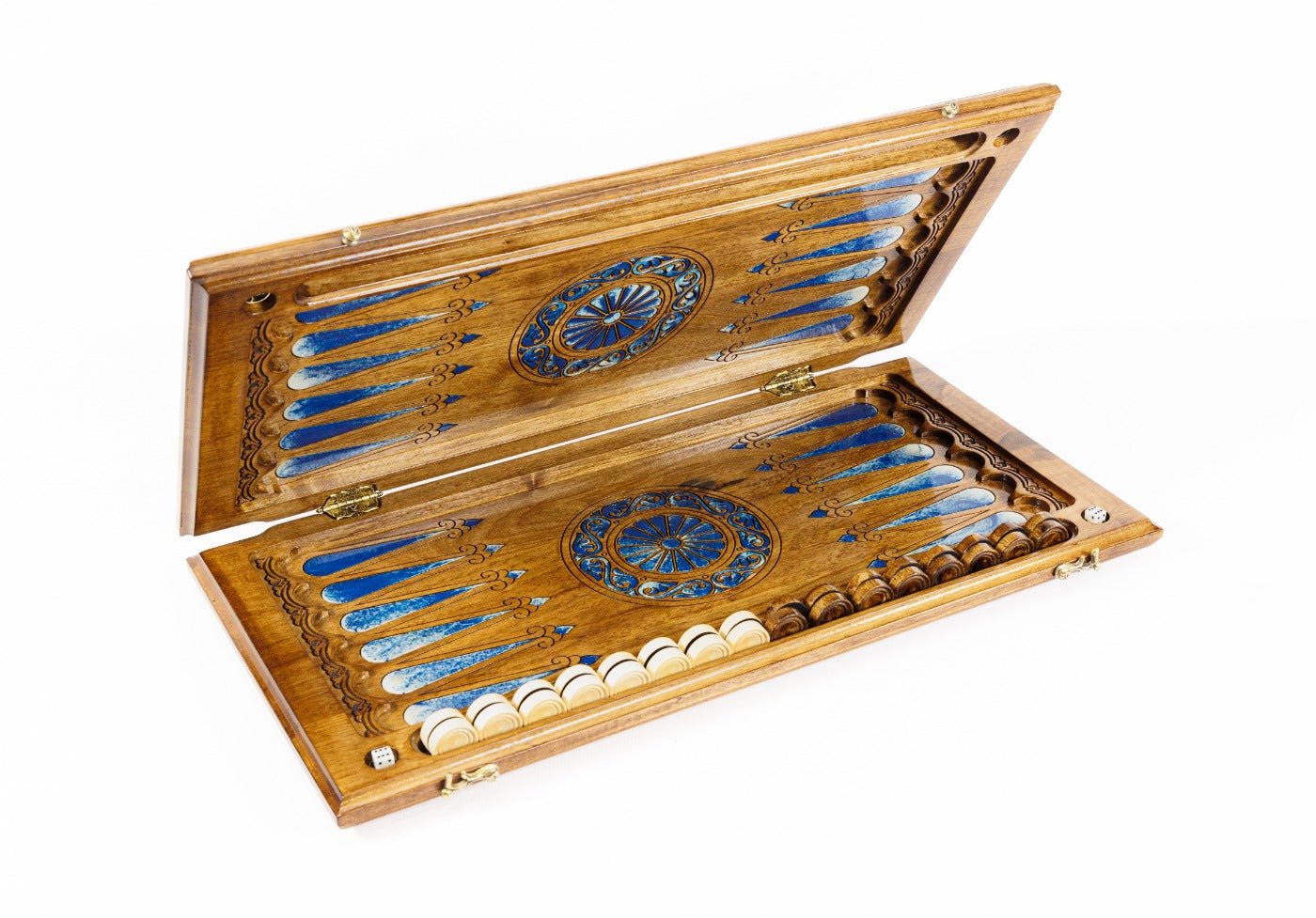Backgammon Board - Pomegranate Painting & Epoxy - Unumperfectus