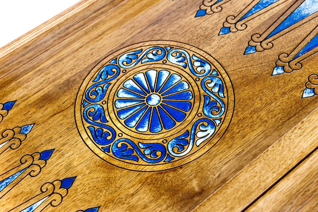 Backgammon Board - Pomegranate Painting & Epoxy - Unumperfectus