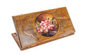 Grape painting wooden backgammon board handcrafted luxury design