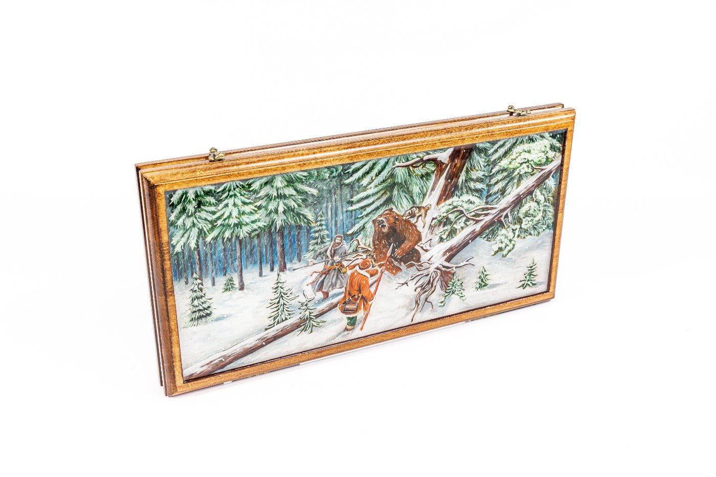 Backgammon Board - Winter & Bears Painted - Unumperfectus