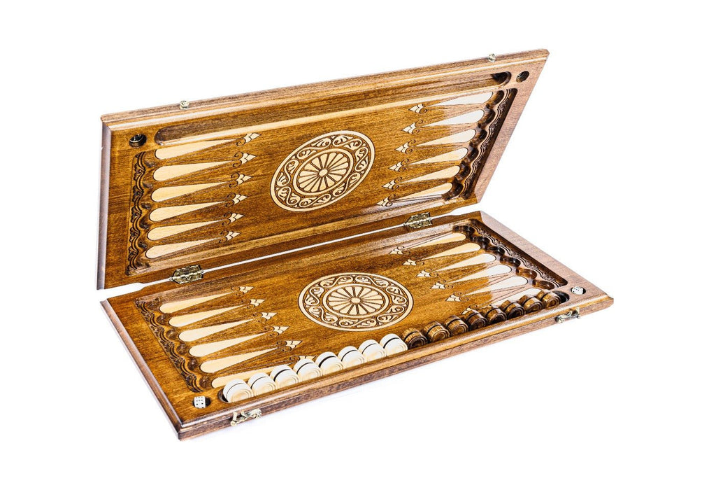 Backgammon Board - Winter & Bears Painted - Unumperfectus