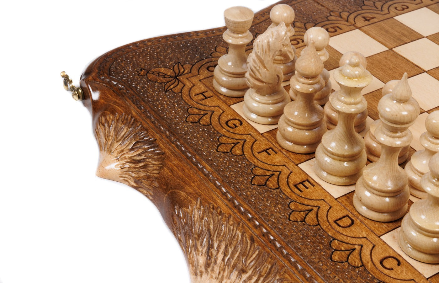 Chess Set with Mount Ararat Outline – Wooden Chess Board - Unumperfectus