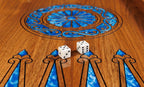 Tree of Life Chess Epoxy Resin chess and backgammon set - detail of the carved border