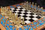 Wooden 2-in-1 chess backgammon set featuring Tree of Life artwork and epoxy finish