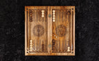 Ornament Epoxy chess and backgammon set - angled view showing the craftsmanship