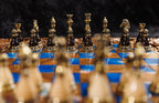 Ornament Epoxy chess and backgammon set - board surface detail
