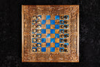 Ornament Epoxy chess and backgammon set - carrying case included