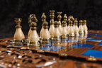 Ornament Epoxy chess and backgammon set - full view
