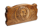 Majestic Lion backgammon board - closed cover detail